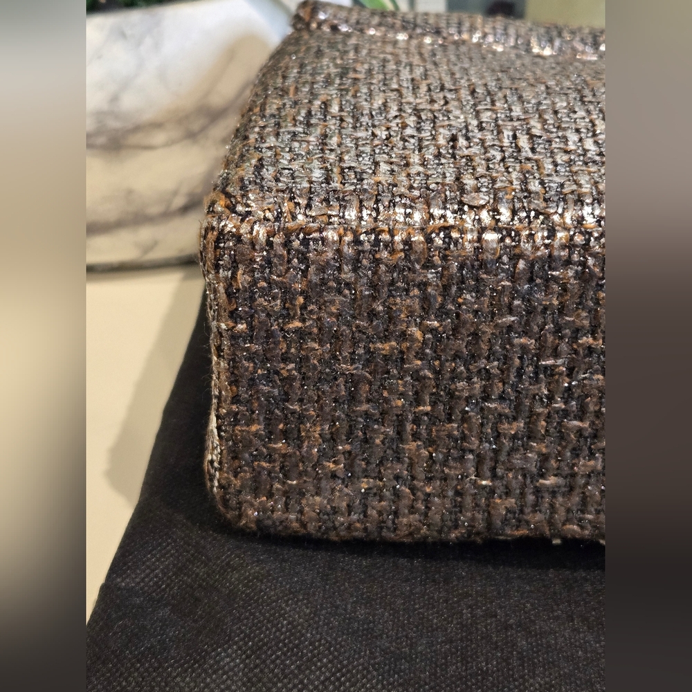 Kurt Geiger Quilted Metallic Tweed Shoulder Bag - Picture 6 of 8